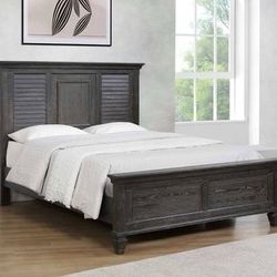 Brand New Weathered Sage Panel Bed