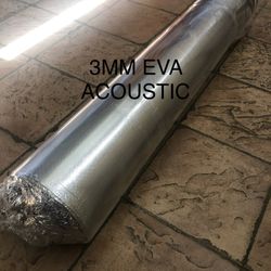 SUPER DUTY 3 MM EVA RUBBER ACOUSTIC SOUND BARRIER UNDERLAY PAD FOR ALL TYPES OF FLOORING .GREAT THERMAL AND MOISTURE BARRIER. 200 sf /ROLL. GREAT FOR