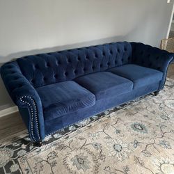 Blue Velvet Couch