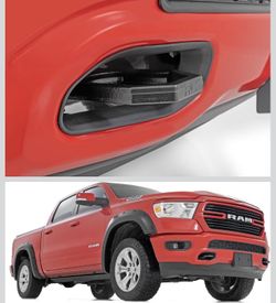Rough Country Forged Tow Hook Mounts for RAM 1500 (2019–26) – Heavy-Duty Steel Recovery Hooks