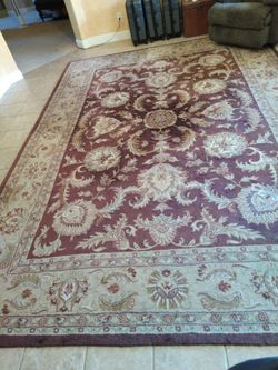 Wool Area Rug Huge Thick in Very Good Condition