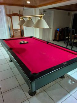 Pool table with accessories
