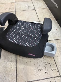 Disney Minnie Mouse Backless Booster Car Seat with Cup Holder (40-100 lbs)