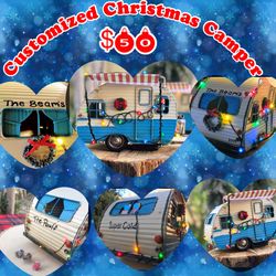 Customized Christmas Vintage Campers