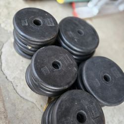 Power Systems Rubber Coated Standard 1inch Weight Plates 2.5lb and 5lb