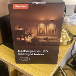 Popolron Rechargeable LED Spotlight Indoor 2pack
