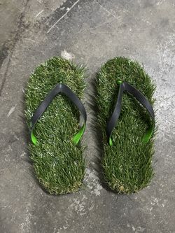 Own It TODAY- Grass Flip Flops
