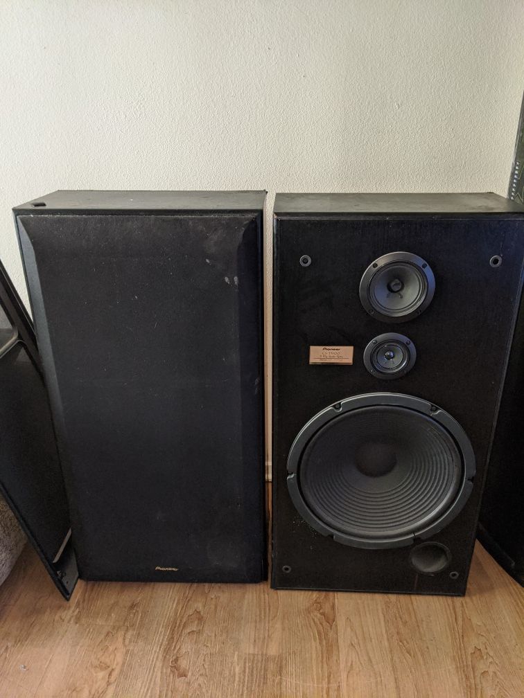 Two 15 inch Pioneer speakers