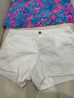 Lilly Pulitzer White Eyelet Shorts