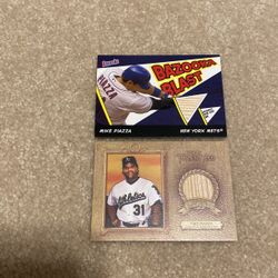 Mike Piazza Game Used Bat Cards- Hall Of Fame
