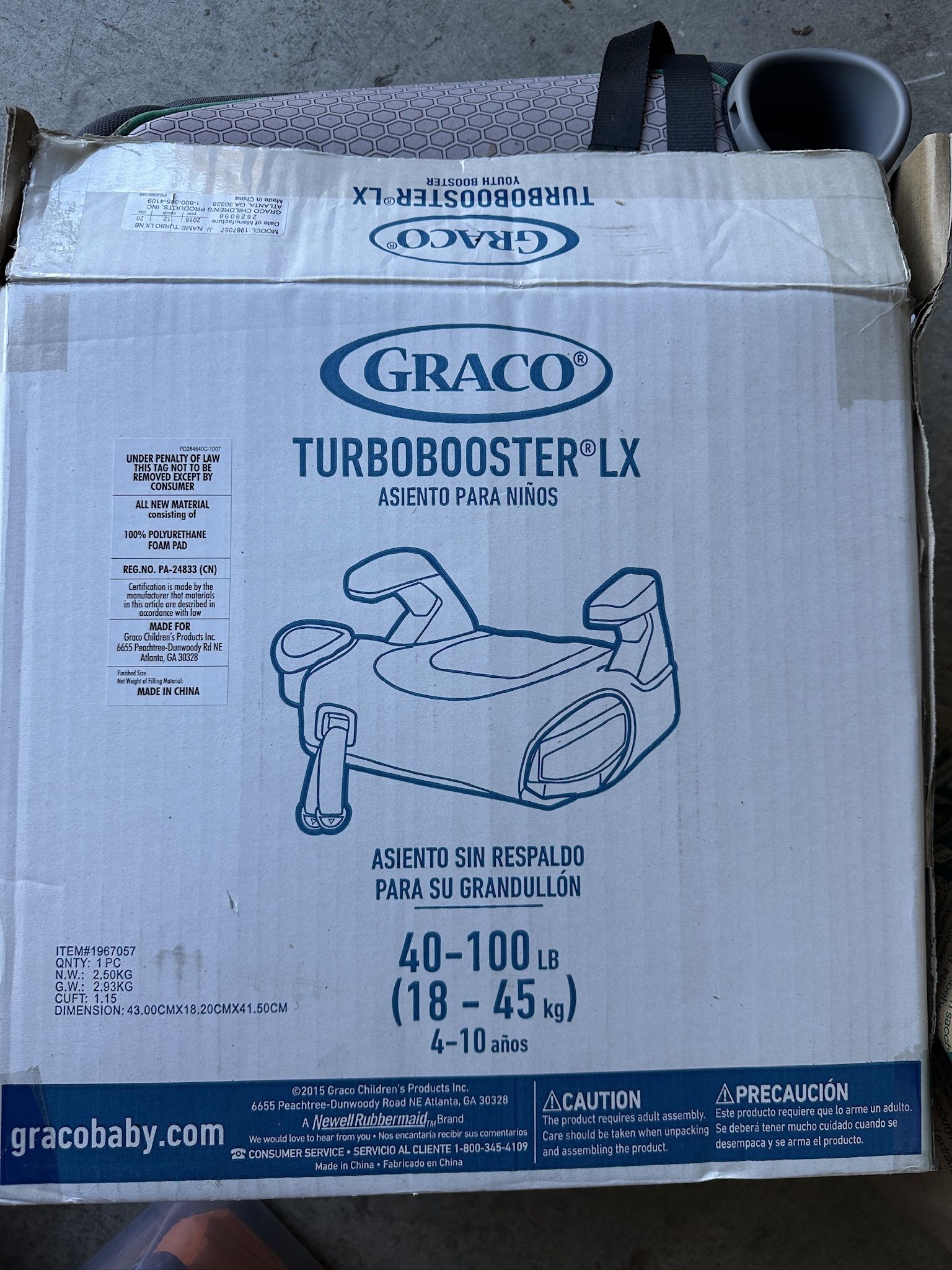 Graco TurboBooster LX Backless Booster Seat – 40-100 lbs