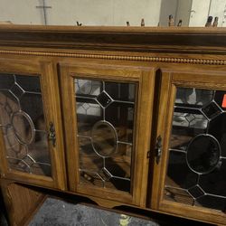 Mahogany Wood Table,6 Chairs ,Buffett,hutch