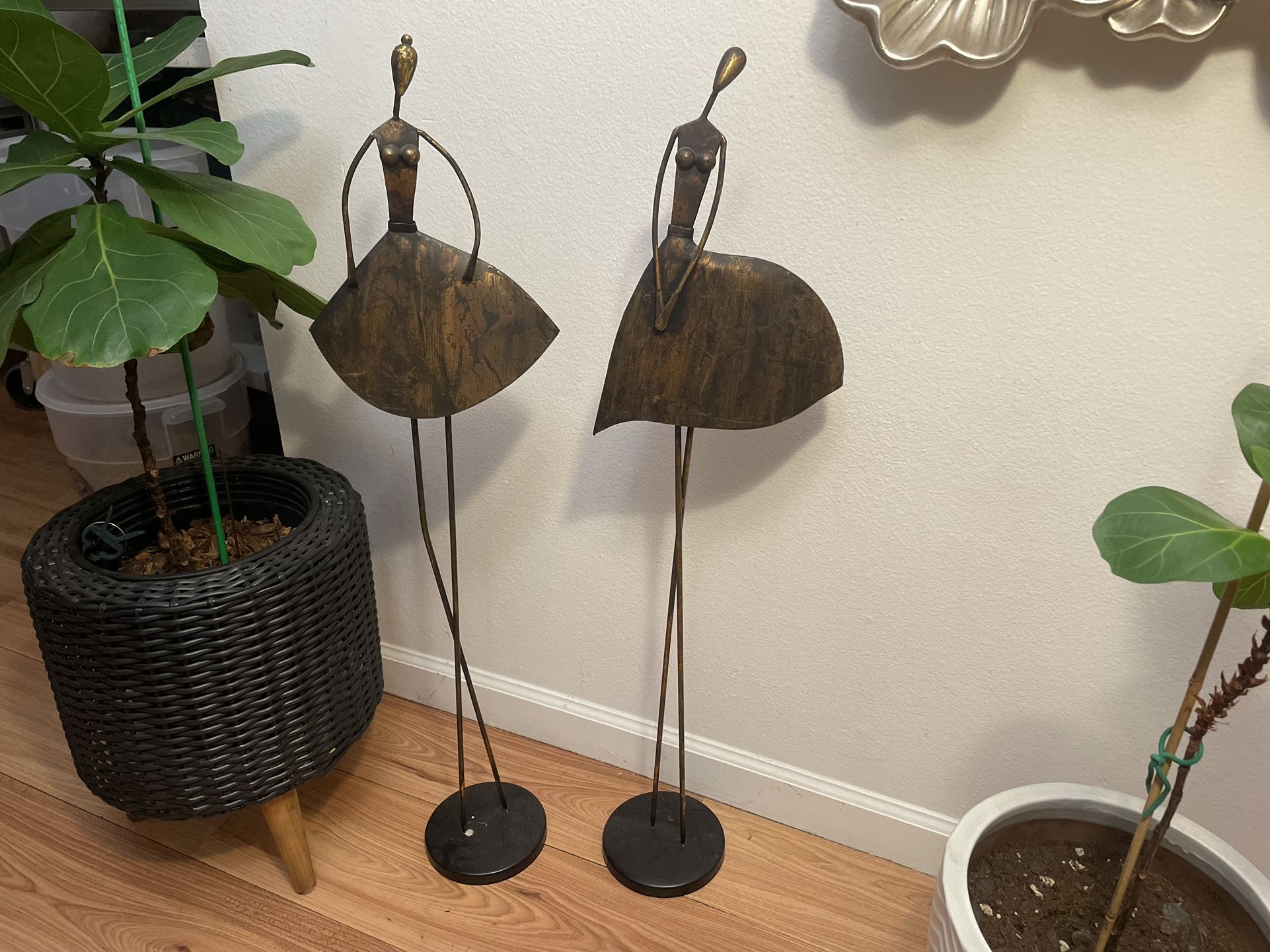 Metal Ballerina Statues