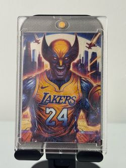 Cracked Ice Kobe Bryant as Wolverine 1/1 Card Signed by Artist.
