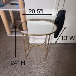 Gold side table