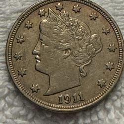 1911 Liberty Head Nickel (Rainbow Toning)