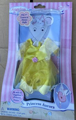 Angelina Ballerina Plush Princess Aurora Dance Dress Costume 2005 