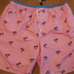 Men's Pink Palm Tree Swimsuit 