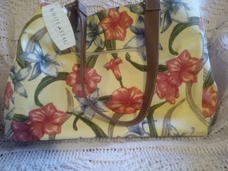 White Stag Flowered Bag, NEW