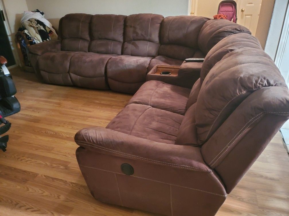 LazyBoy sectional couch power recliners