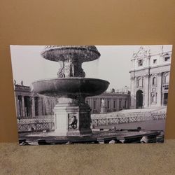 Canvas b&w print