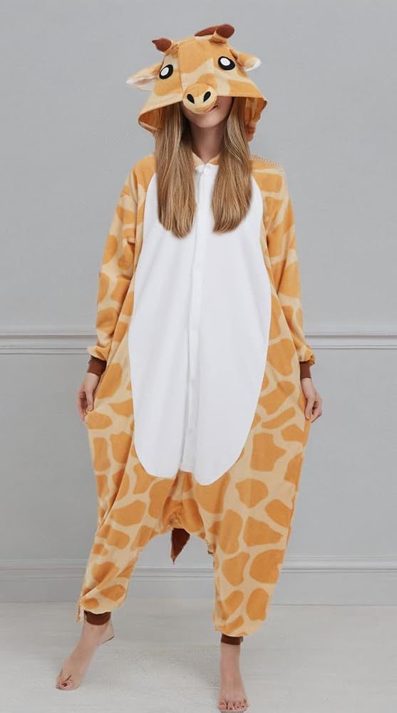 Adult Onesie New Giraffe Halloween Costume Funny Dress up Pijama