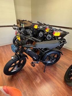 OPEN BOX FULLY ASSEMBLED TST® R002 20'' 1500W Full Suspension Moped-style Electric Bike