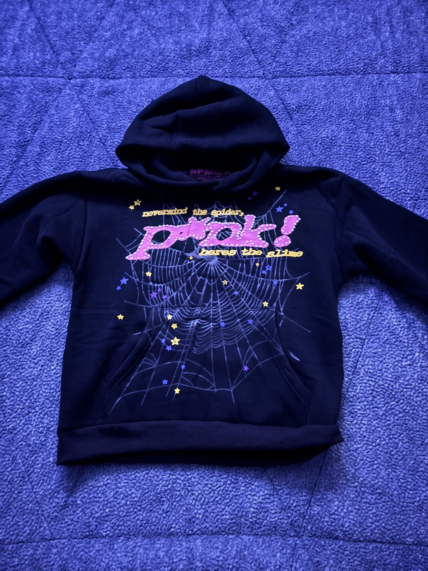 Sp5der Black P*NK! Hoodie Medium , Never Used