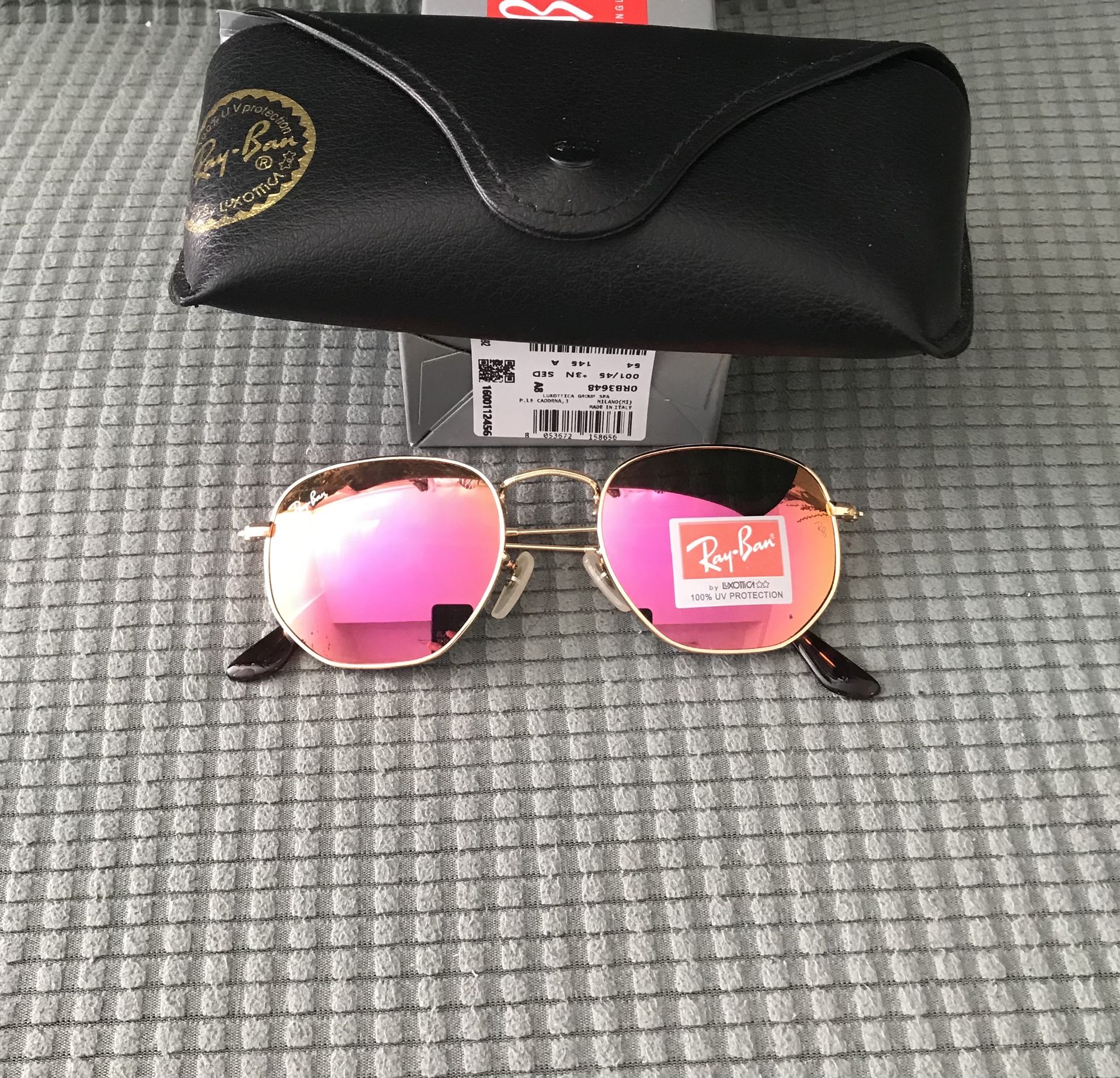 Barbie Pink Lenses Hexagon Unisex Sunglasses 