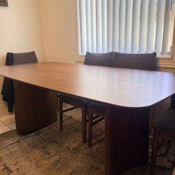 6 Chairs wooden dinning table $450