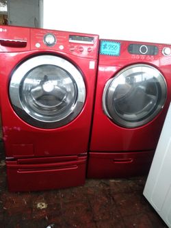 LG front load washer and electric dryer Samsung set working perfectly