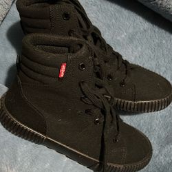 Black Levi Canvas High Top Shoes 