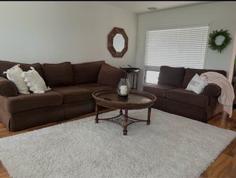 Brown sectional