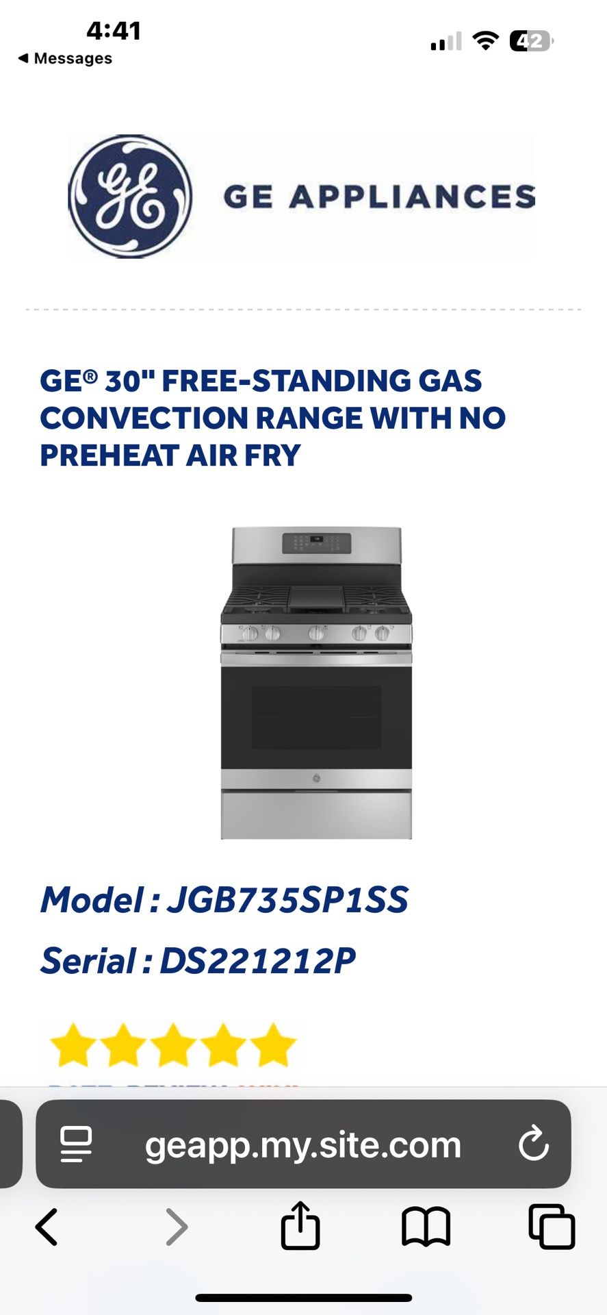 I Have This stove  Model For Sale In Riverside 