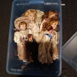Porcelain Dolls And Barbie Dolls