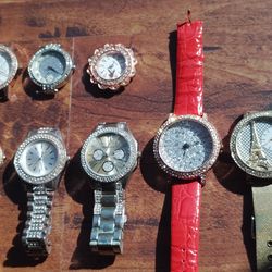 8 Woman's Watches - Bling - All for $40