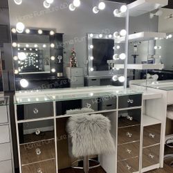 Vanity Set Hollywood Mirror LED Lights Makeup Table✨New
