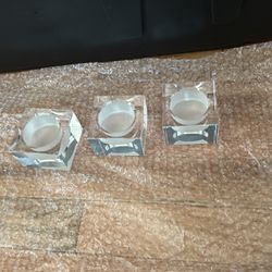 3 pc glass candle holder