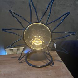 Metal Sun Candle Holder 