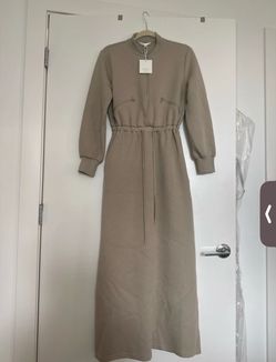 Brand new XS modest long-sleeve half-zip fall sweater dress
