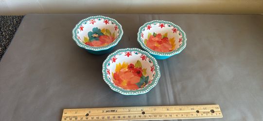 Pioneer woman 3 piece melamine dip bowl set