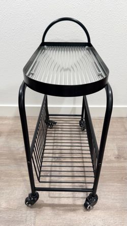 Side table: 2-Tier Utility Rolling Cart Storage.