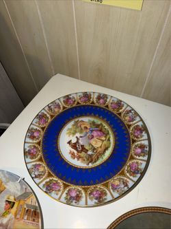 JKW Bavaria Germany “love Story” Porcelain Plate With Good Trim