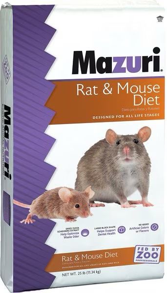 Mazuri Mouse & Rat Food 25-lb bag $20