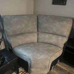 Reclining Sectional With A Recliner Chair 