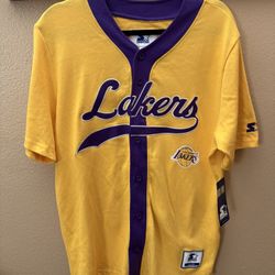 NEW Los Angeles Lakers Jersey NBA Starter Jersey Men’s Size Small #47 LA Jersey