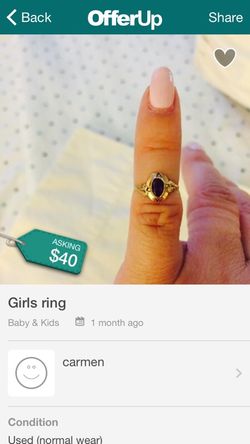 Girls ring 14 k
