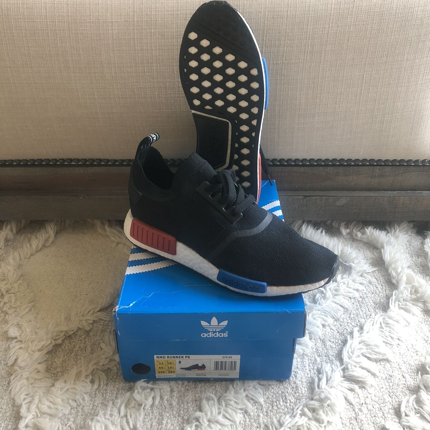 Adidas NMD R1 Black Lush Red Size 11 for Sale in Phoenix, AZ - OfferUp