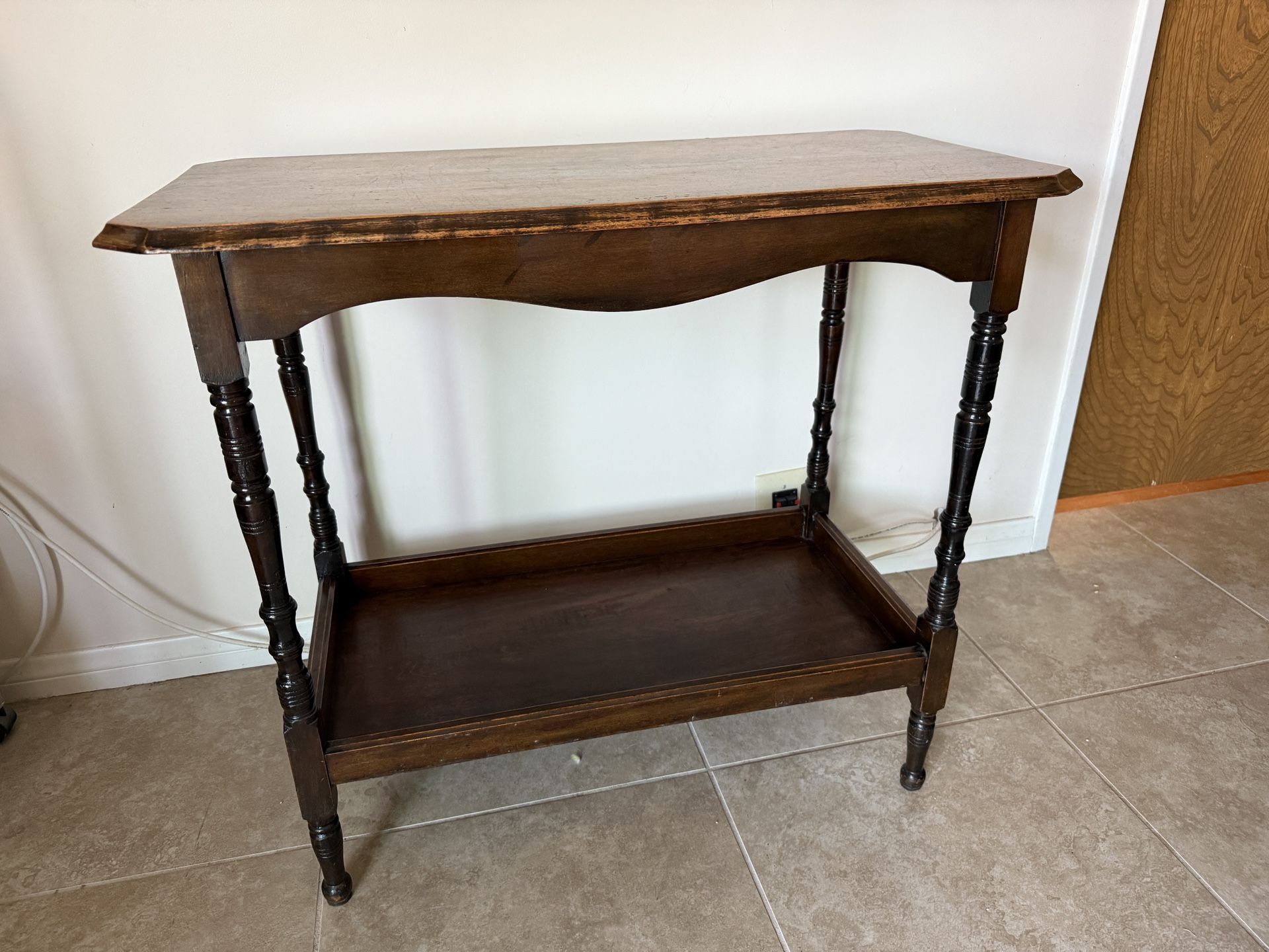 Vintage Distressed Wooden Console Table