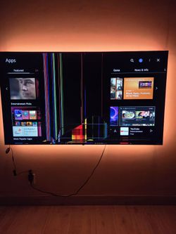 75 Inch TV - Screen Crack